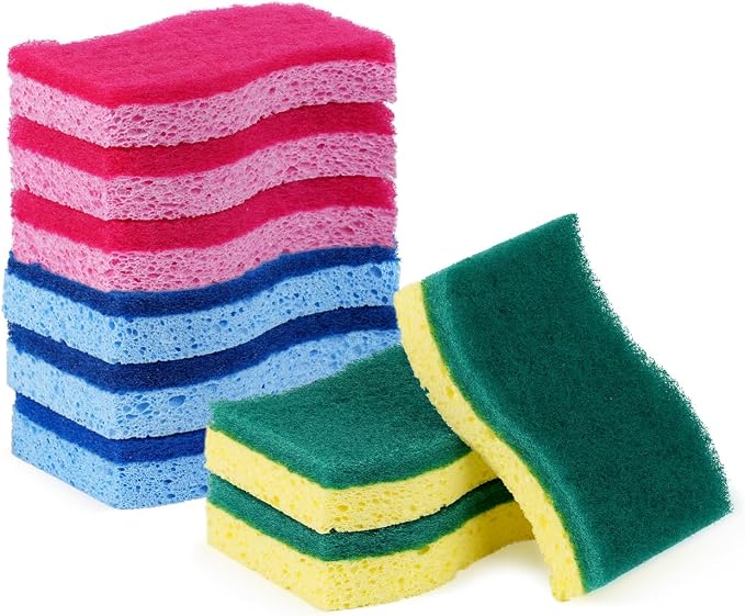 9 Pack 3-in-1 Scrub Sponge Variety Pack, Heavy Duty + Zero Scratch + Delicate by Unknown