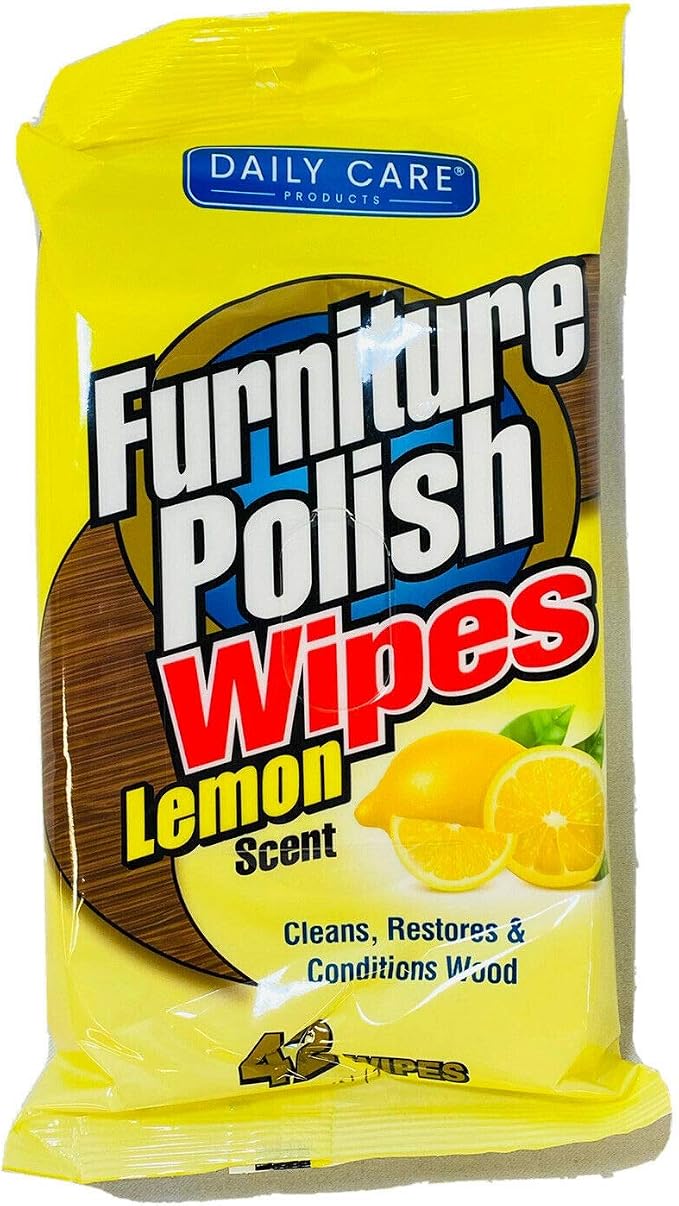 4 Pack - 42 Ct Lemon Scent Wood Furniture Polish Wipes Duster Cleaner - Dust & - Image 2
