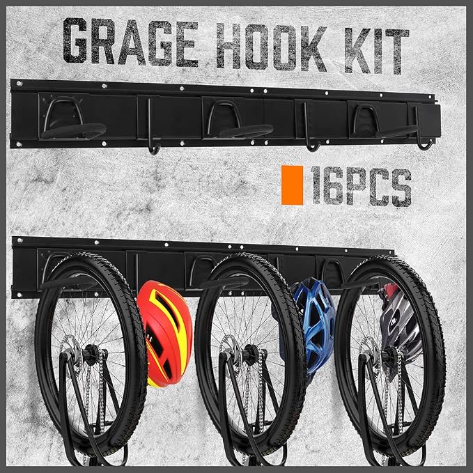 HORUSDY Stainless Steel Bike Storage Rack, 6 Bike Storage Hanger Wall Mount and - Image 3