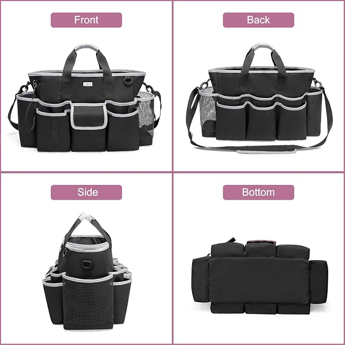 LoDrid Cleaning Caddy Bag with Handle and Shoulder Strap, Cleaning Supplies - Image 6
