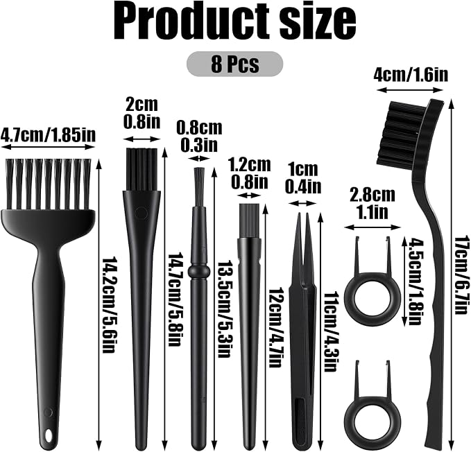 8 Pcs Mini Keyboard Cleaning Brushes Kit, Anti Static Electronic Dust Cleaning - Image 2