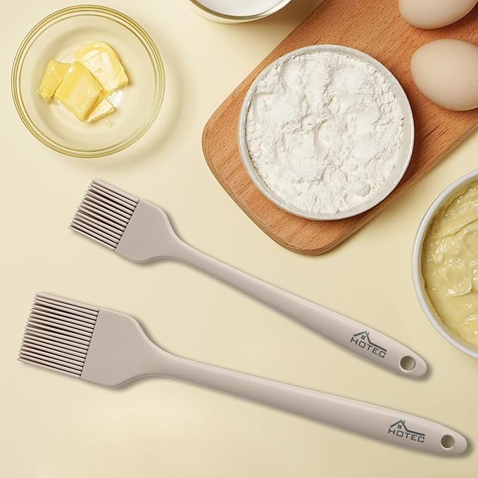 HOTEC Basting Brushes Silicone Heat Resistant Pastry Brushes Spread Oil Butter - Image 5