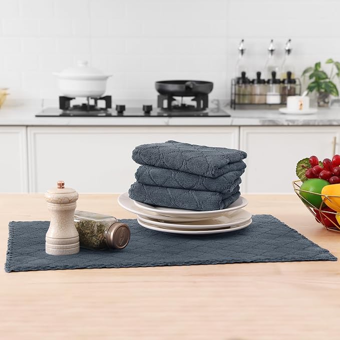Homaxy 12 Pack Dish Towels for Kitchen, Super Soft and Absorbent Coral Velvet - Image 3