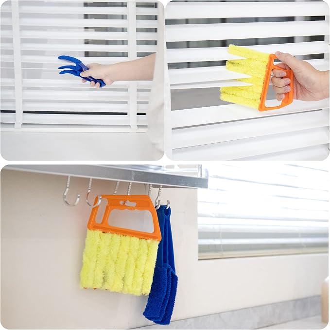 2Pcs Window Venetian 7 Finger Blind Cleaner Duster Tool and 2Pcs dust-Removing - Image 6
