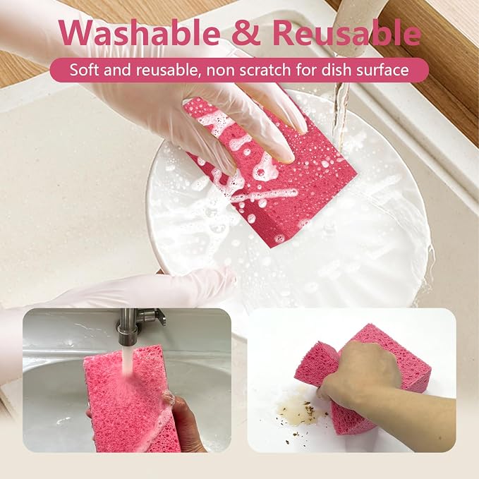 Car Wash Sponges, 3 Pack Extra Thick Large Cleaning Sponge Multi-Purpose - Image 6