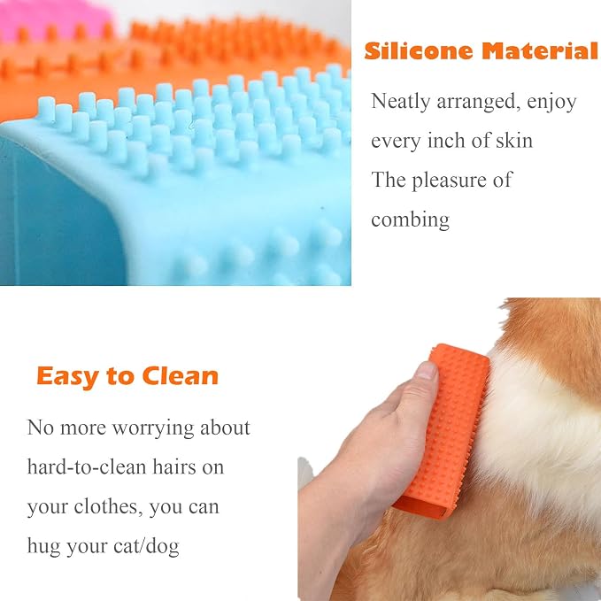 2 Pieces Pet Dog Cat Hair Remover, Block Roller Cleaner, Hollow Silicone - Image 3
