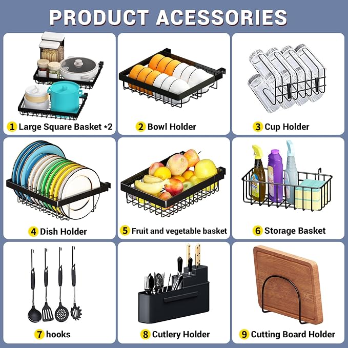 Over Sink Dish Drying Rack Snap-On Design Large Dish Drainer Storage Counter - Image 4