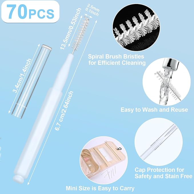 70-Piece Heavy Duty Shower Head Cleaning Brush Set - Image 3