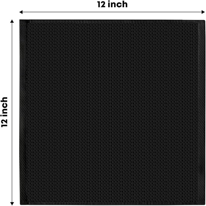 Artoid Mode 100% Cotton Black Waffle Weave Kitchen Dish Cloths, 12x12 Inch - Image 6