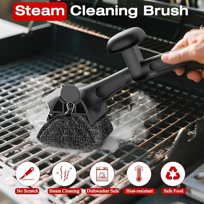 2 Pack Replaceable Cleaning Head, Grill Brush Bristle Free - Image 3