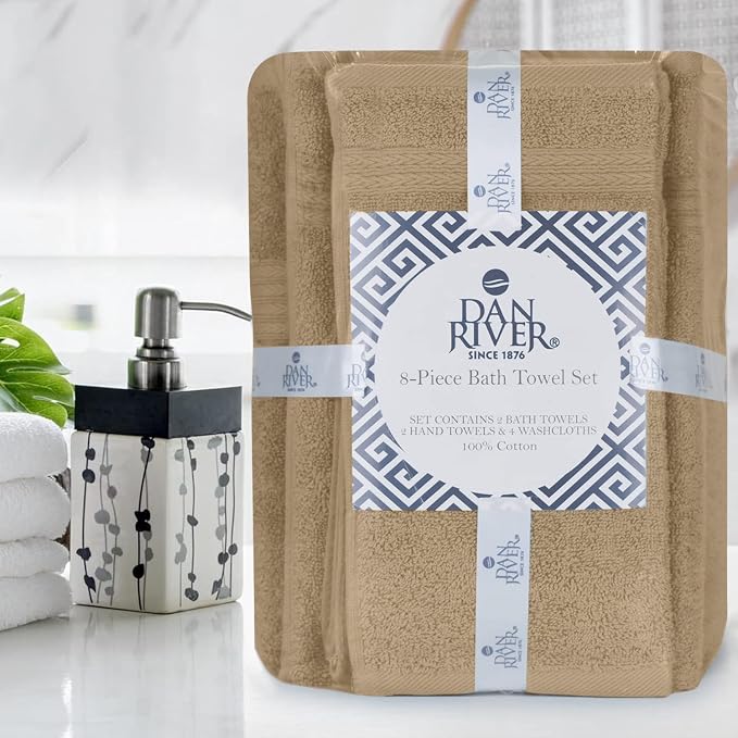 DAN RIVER 8 PC Luxury Bath Towels - Image 8
