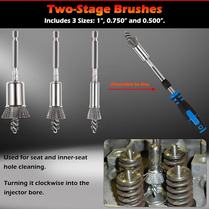 Professional Diesel Injector-Seat Cleaning Kit 8090S on Cylinder Heads - Image 3