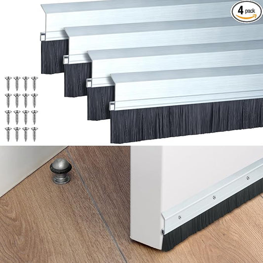 Hushee 4 Pcs 2x36 Inches Brush Door Sweep by Hushee