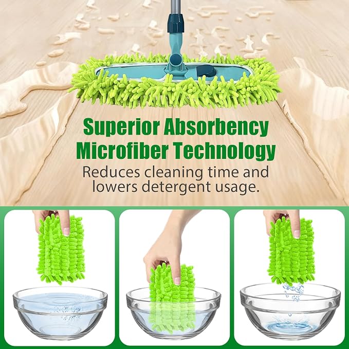 4PCS 14''~16'' Microfiber Dust Mop Pads Compatible - Image 6