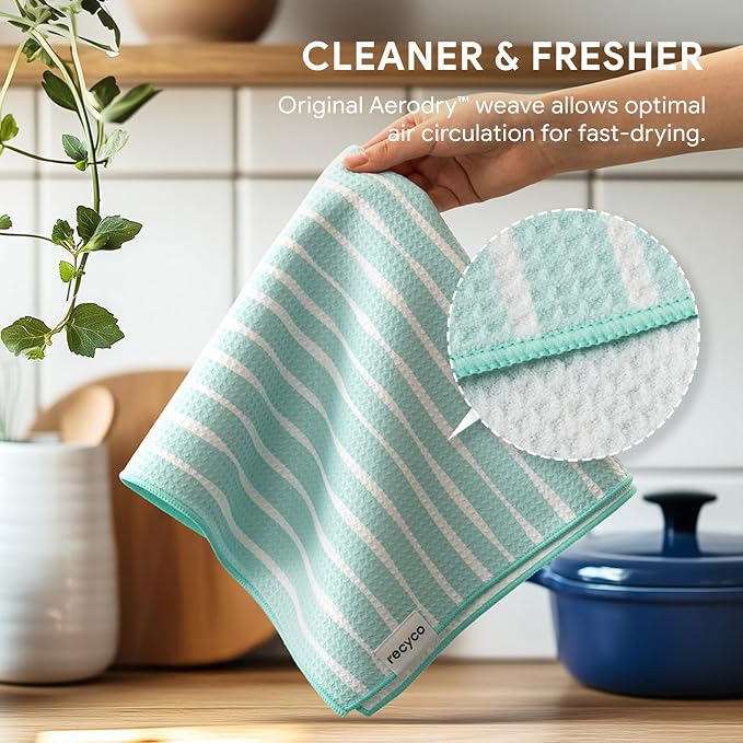 RECYCO Waffle Kitchen Towel Set of 2 - Image 5