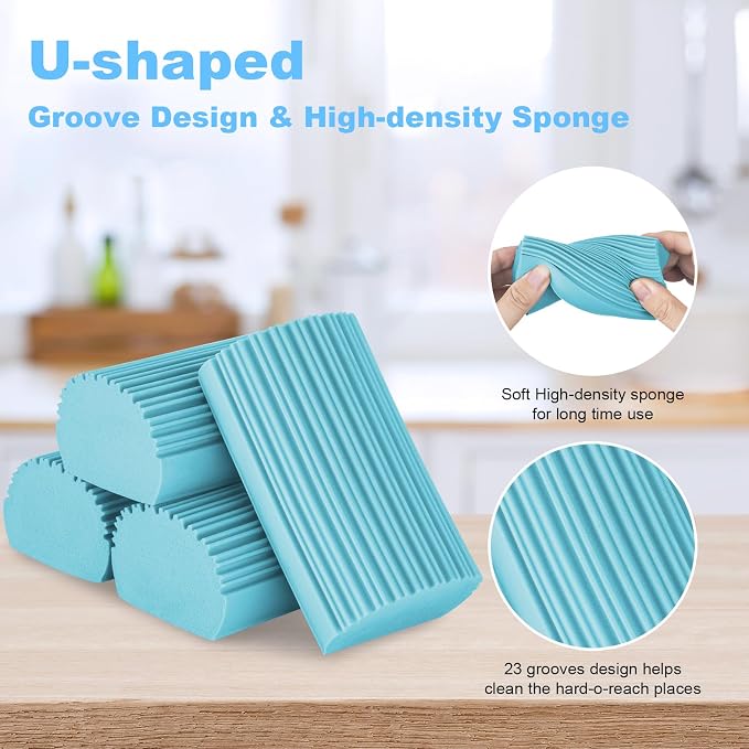 4 Pack Damp Clean Duster Sponge, Magic Sponge Eraser - Image 5