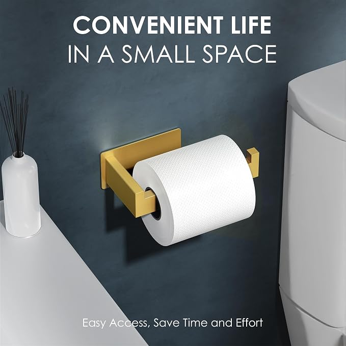 Auxmir No Drilling Self Adhesive Toilet Paper Holder, Premium Rustproof SUS304 - Image 4
