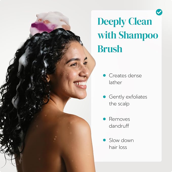 HEETA Hair Scalp Massager Shampoo Brush 2 Pack, Soft Silicone Bristles to - Image 3