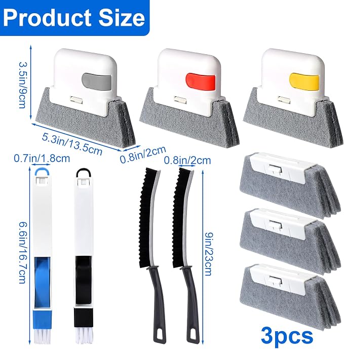 XANGNIER Window Sill Cleaner Tool, Sliding Door Track Cleaner, Groove Crevice - Image 7