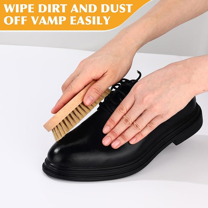 LemonRoad 20 Pcs Leather Upholstery Cleaning Brush Bulk Pig Soft Bristle Shoe - Image 5
