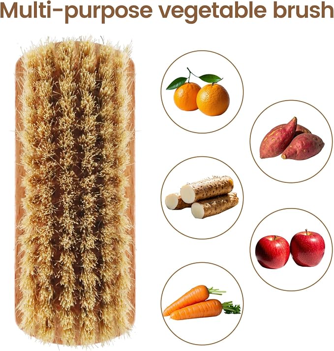 2 Pack Vegetable Brush, Potato Mushroom Veggie Brush Scrubber, Fruits Vegetable - Image 5