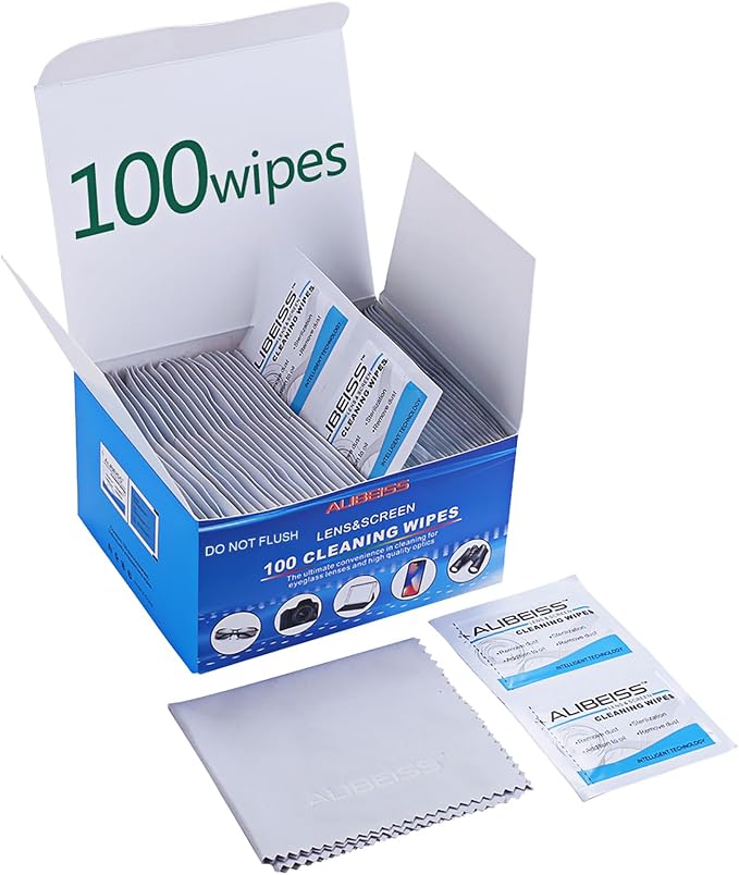 Pre-Moistened Lens Wipes ALIBEISS Screen Wipes by ALIBEISS