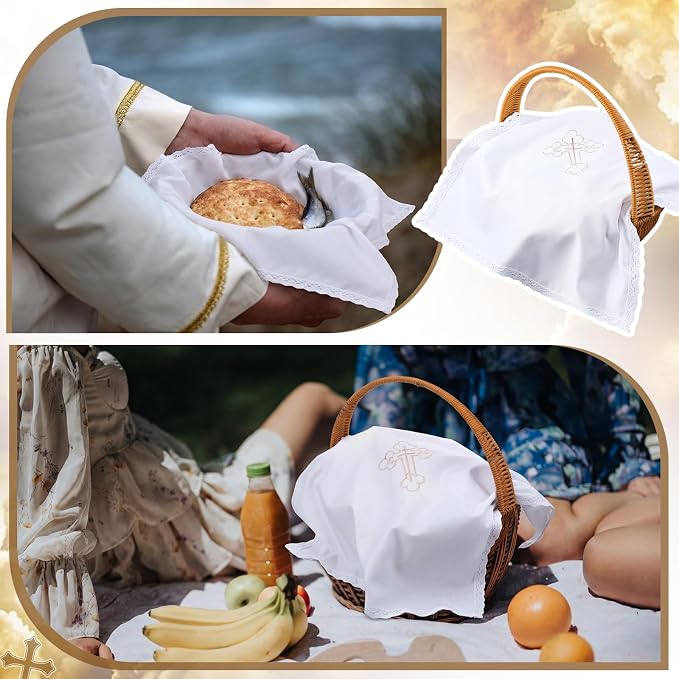 Easter Orthodox Pascha Basket Cover Table Decoration Easter Religious Gift 16" - Image 4