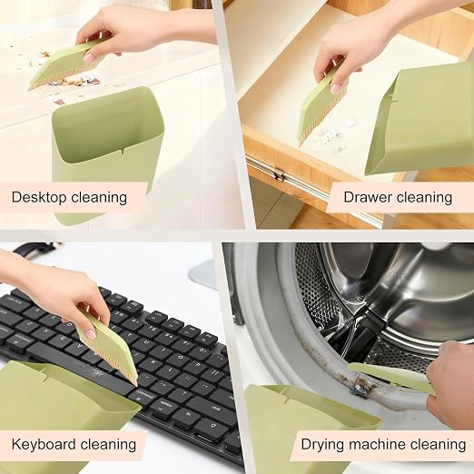 Mini Trash Can Broom Dustpan: Small Hanging Garbage Lint Bin - Image 2