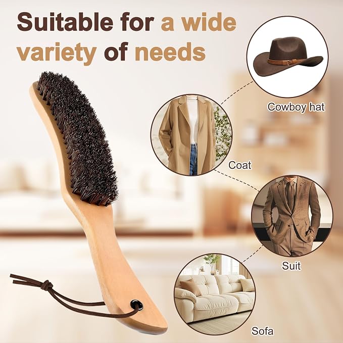 Felt Hat Brush, Felt Hat Cleaner Horse Hair Cowboy Hat Brush Cleaning Kit Hat - Image 5