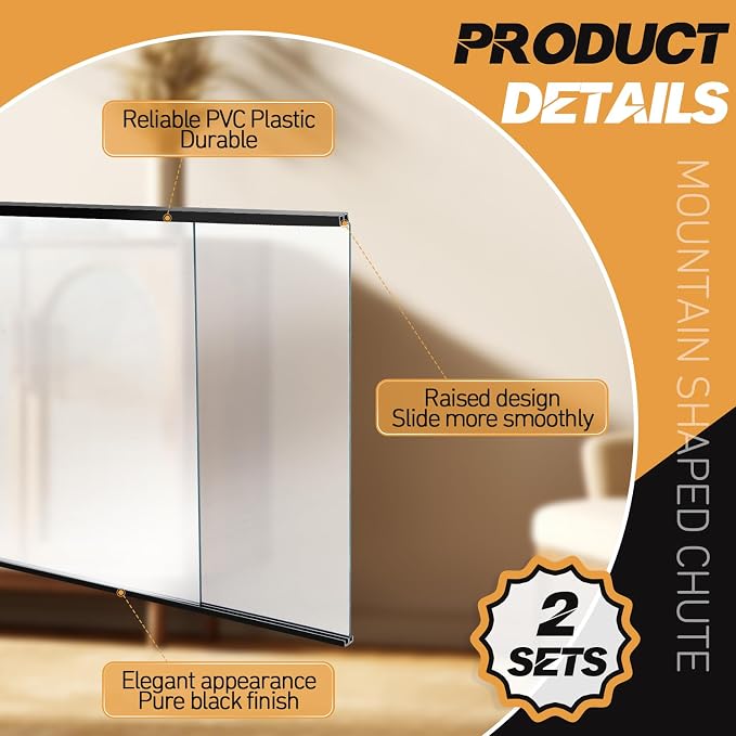 Landical 2 Sets 4FT Sliding Door Track - Image 3