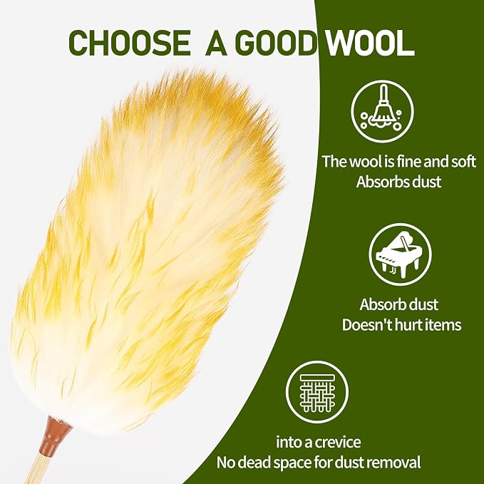 Natural Lambswool Duster 20 Inch Handheld - Image 3