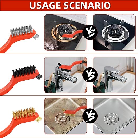 3pcs Wire Brushes for Cleaning Rust, Upgrade Wire Brush Set - Image 7