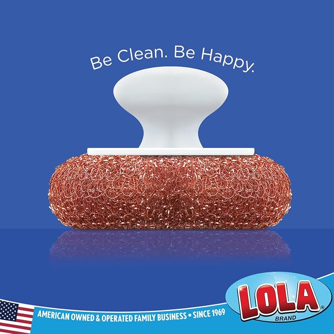 LOLA Copper Mesh Scouring Pad w/Comfort Knob, 144 Pack, Heavy Duty Cleaning Pads - Image 5