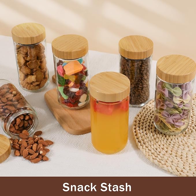 OcePor 6 Pack 24oz Glass Jars - Image 5