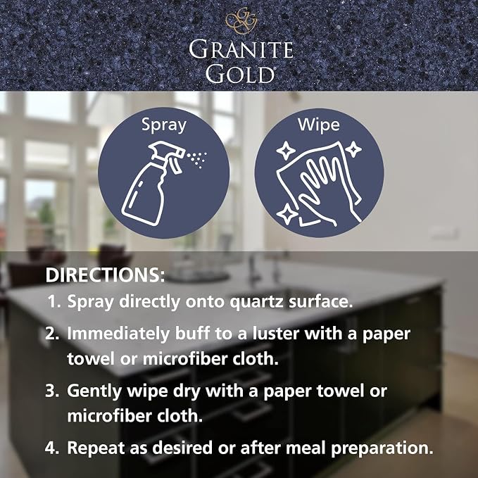 Granite Gold Quartz Clean & Shine Streak-Free Cleaner Deeps Cleans and Polishes - Image 5