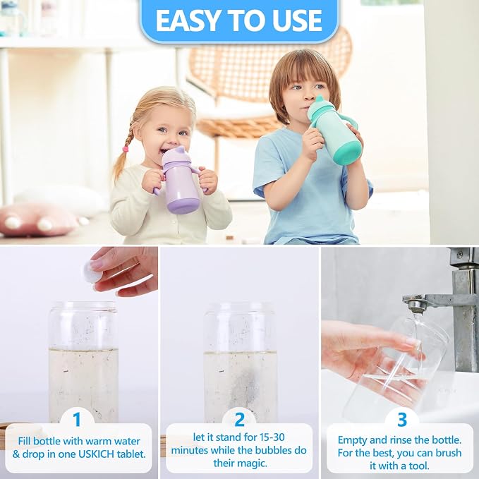 USKICH 48 Pack Water Bottle Cleaning Tablets, Water Bottle Cleaner Great - Image 4