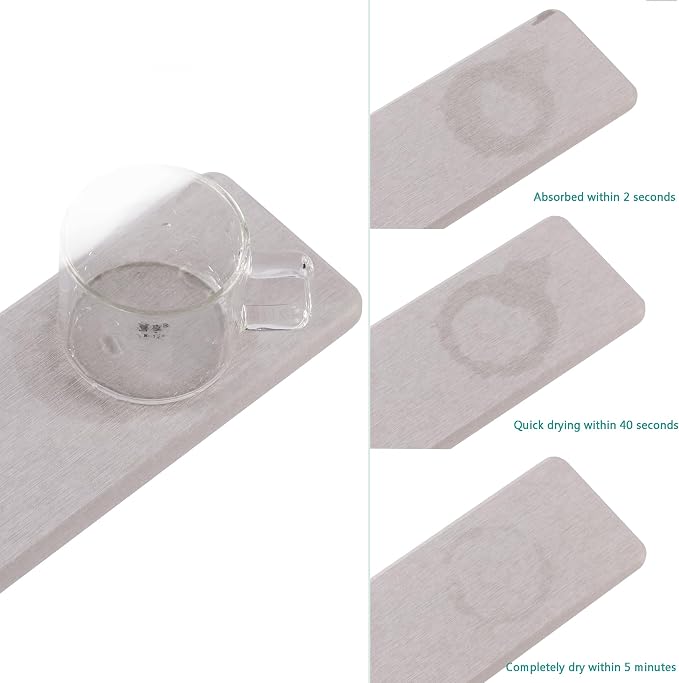 Set of 4 Water Absorbent Diatomite Coasters, Diatomaceous Earth Kitchen Soap - Image 7