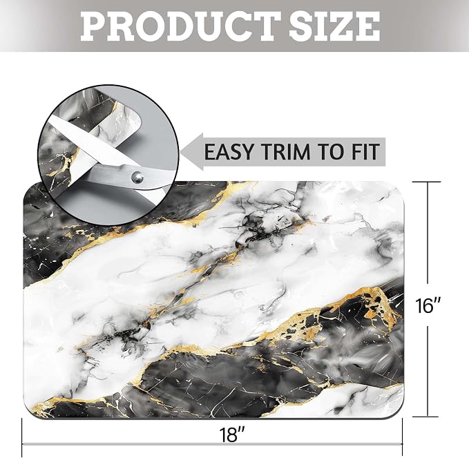 MCALK Marble Black Dish Drying Mat - Image 6