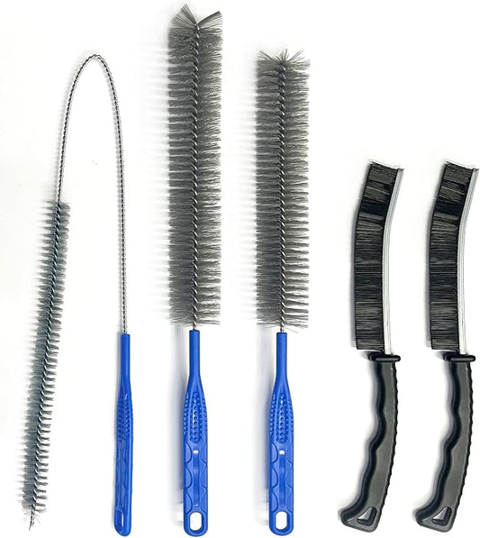 5-Piece Dryer Vent Cleaning Brush Kit Including Grout Brush, Refrigerator Coil by Unknown