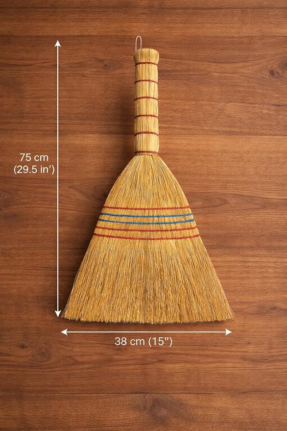 B Unique Lightweight Corn Broom – 75cm Natural Straw Broom - Image 6