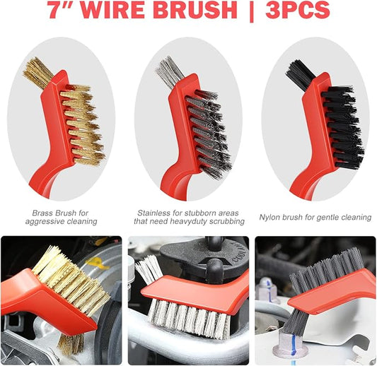 DNA Motoring Car Detailing Brush Cleaning Tools Set - Image 2