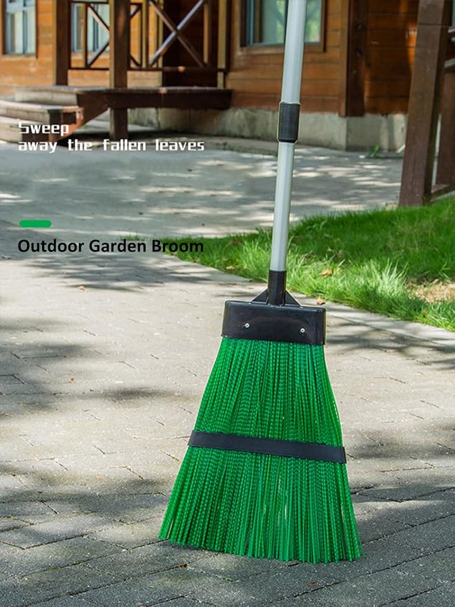 Courtyard Broom-Heavy Duty Broom Long Handle Outdoor Commercial Angle Broom - Image 6