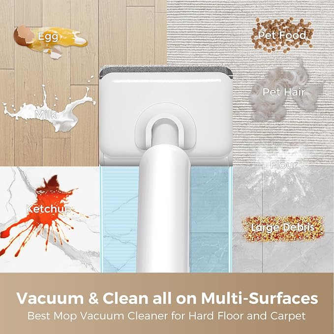 Wet Dry Vacuum Cleaner, 17000Pa Cordless Vacuum Mop Combo - Image 2