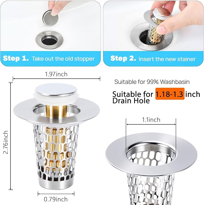 Bathroom Sink Drain Stoppers - Image 4