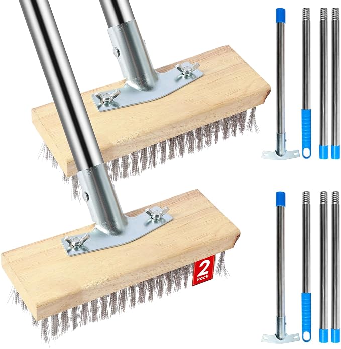 2 Pack Stainless Steel Floor Scrub Brush by Unknown