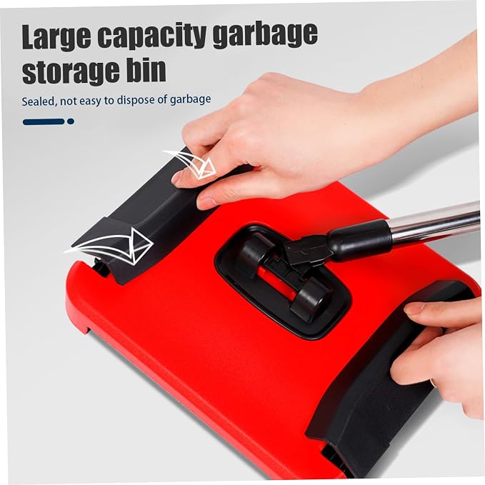 Carpet Sweeper Manual 3 Rolling Brushes Floor Sweeper Carpet Brush - Image 2