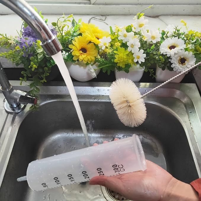 Coralpearl Bottle Brushes Thin Long Handle X 4, Skinny Wire Cleaner Set in - Image 6