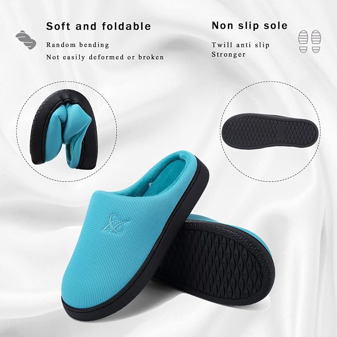 Memory Foam Slippers for Women's and Men's Casual House Shoes - Image 3