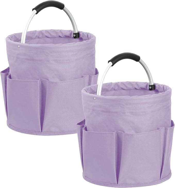 2PCS 17L Caddy Organizer with Handle, 600D Oxford Cloth Shower Caddy with 6 by IHOMAGIC