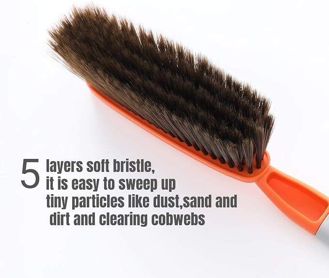 1 Pack 15" Soft Bristle Hand Broom, Counter & Couch Brush, Dusting & Hair - Image 5